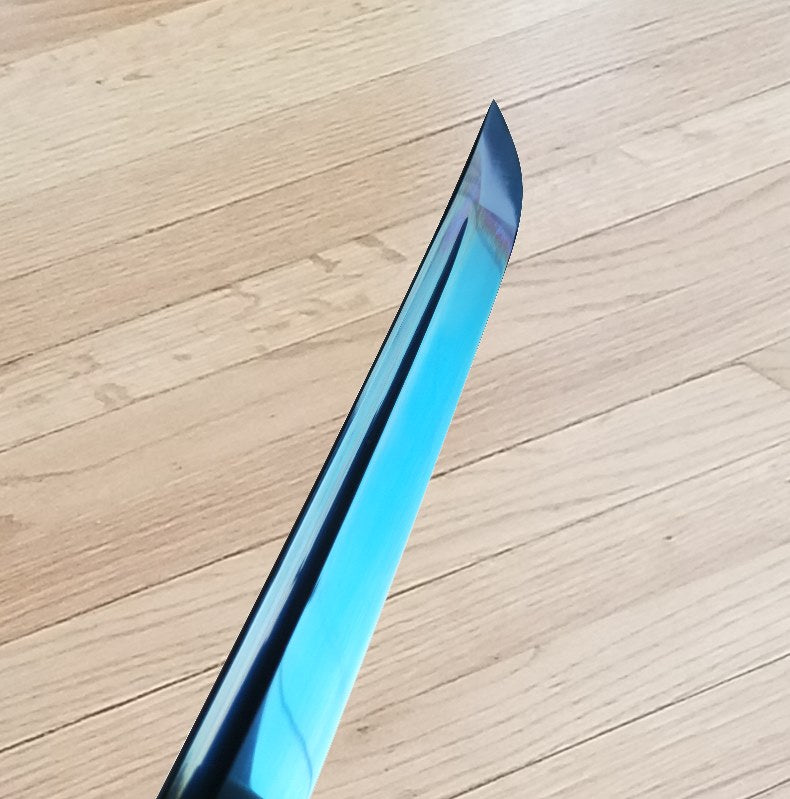 Handmade Japanese Samurai Sword Blue Dragon Katana