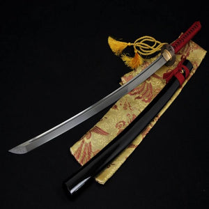 Handmade Japanese Samurai Sword Katana Folded Steel Red Dragonfly